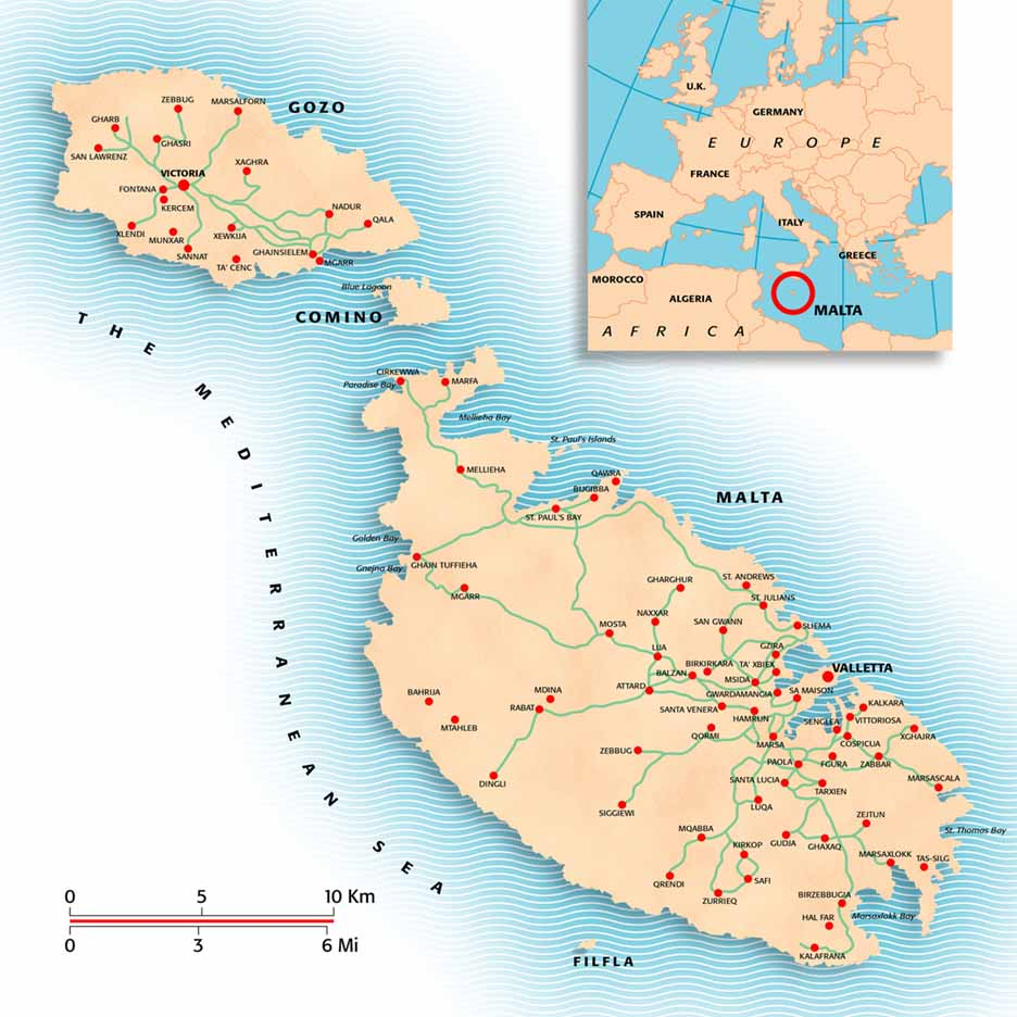 politique carte du malte